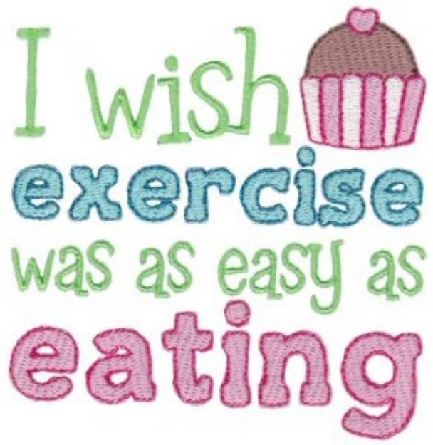 Picture of Eating or Exercising? Machine Embroidery Design