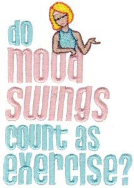 Picture of Mood Swings Or Exercise Machine Embroidery Design