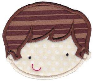 Picture of Brunette Little Boy Machine Embroidery Design