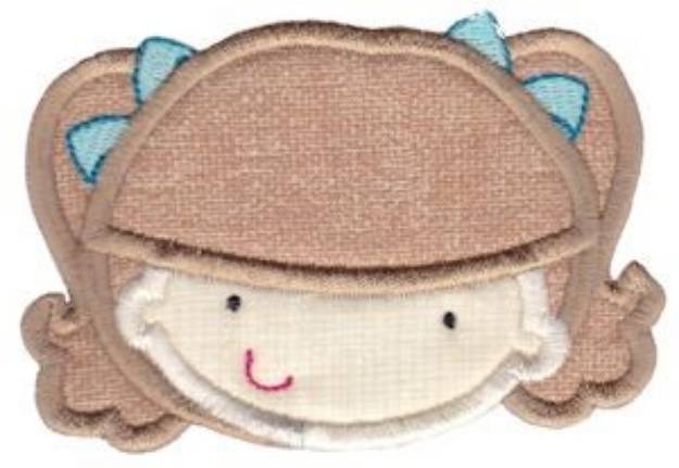 Picture of Little Girl Applique Machine Embroidery Design
