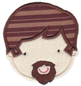 Picture of Goatee Man Applique Machine Embroidery Design