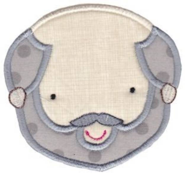 Picture of Bearded Old Man Applique Machine Embroidery Design