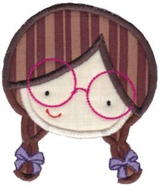 Picture of Little Girl Applique Machine Embroidery Design