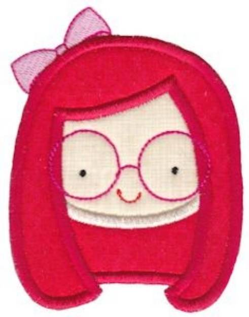 Picture of Red Headed Girl Applique Machine Embroidery Design