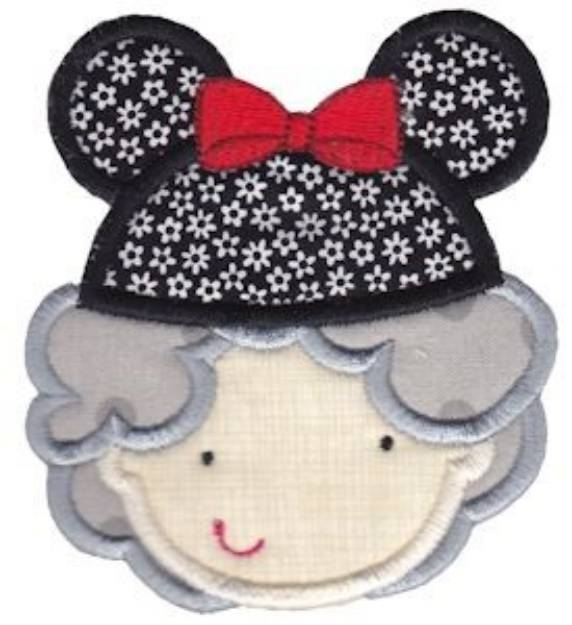 Picture of Grandma With Mouse Ears Machine Embroidery Design