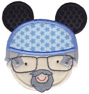 Picture of Grandpa With Mouse Ears Machine Embroidery Design