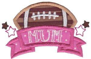 Picture of Football Mum Machine Embroidery Design
