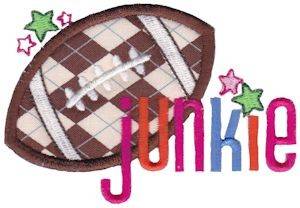 Picture of Football Junkie Machine Embroidery Design