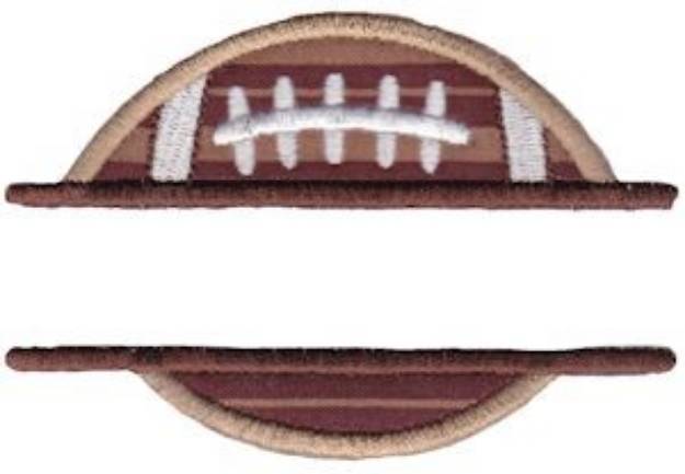 Picture of Football Applique Name Drop Machine Embroidery Design