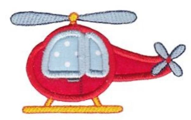 Picture of Helicopter Applique Machine Embroidery Design