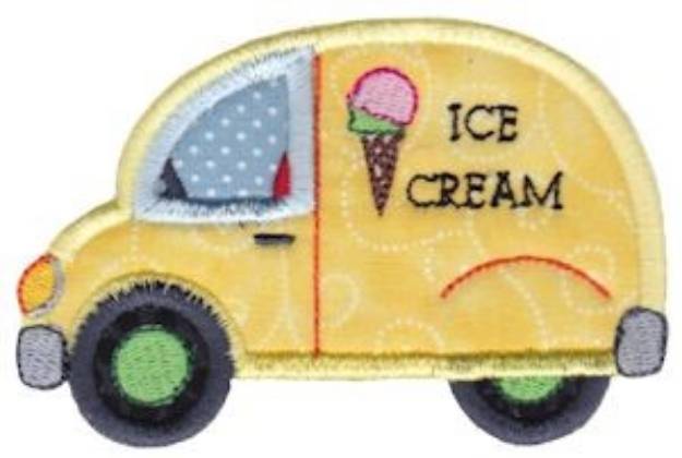 Picture of Ice Cream Truck Applique Machine Embroidery Design