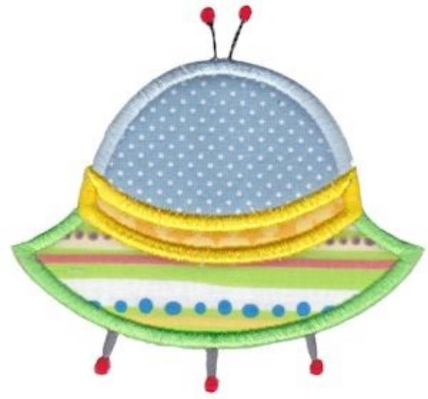 Picture of UFO Applique Machine Embroidery Design