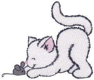 Picture of Kitten & Mouse Machine Embroidery Design