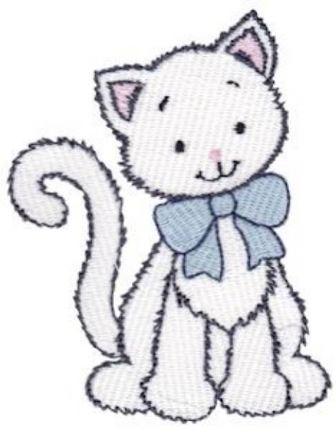 Picture of Dressed Up Kitten Machine Embroidery Design