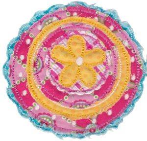 Picture of Ragged Flower Applique Machine Embroidery Design