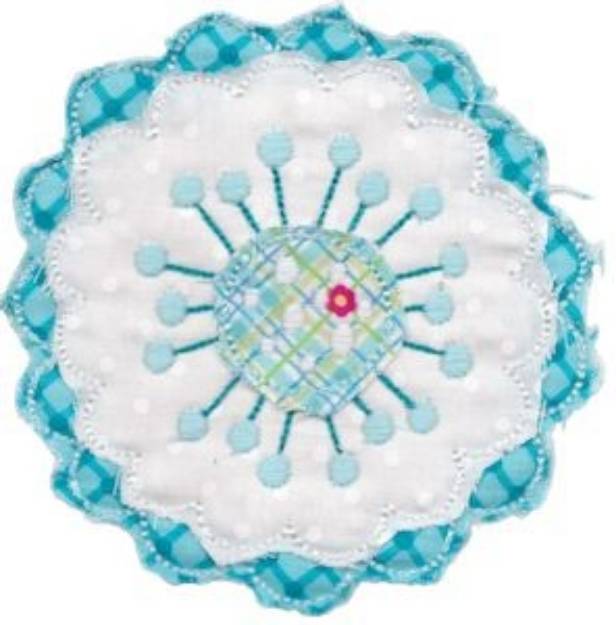 Picture of Cute Applique Flower Machine Embroidery Design