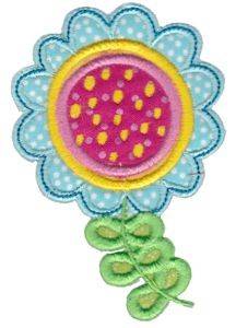 Picture of Cute Flower Applique Machine Embroidery Design