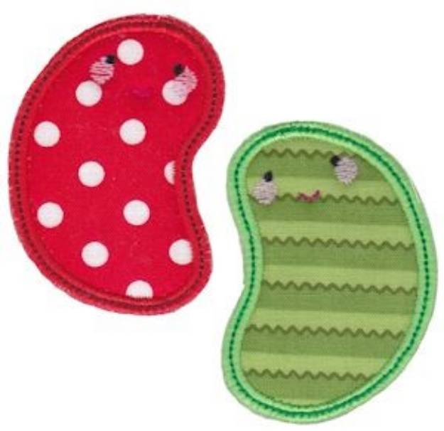 Picture of Kawaii Applique Beans Machine Embroidery Design