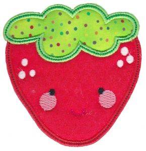 Picture of Kawaii Applique Strawberry Machine Embroidery Design