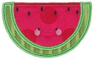 Picture of Kawaii Applique Watermelon Slice Machine Embroidery Design