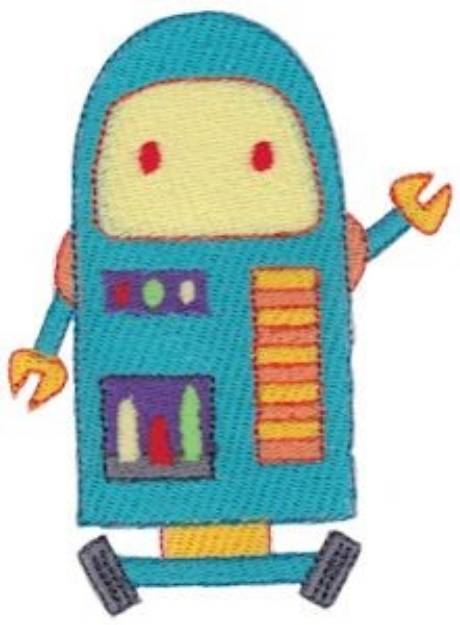 Picture of Blue Zotbot Machine Embroidery Design