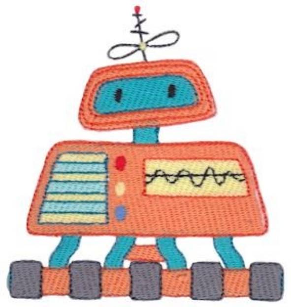 Picture of Large Zotbot Machine Embroidery Design