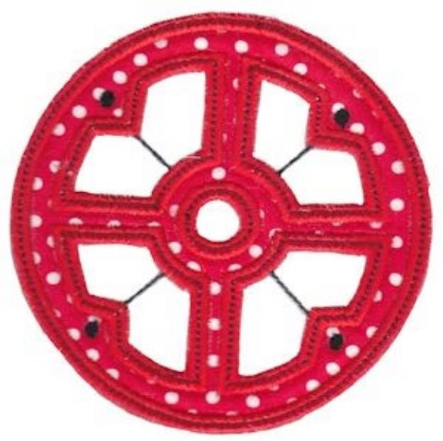 Picture of Zotbot Applique Wheel Machine Embroidery Design