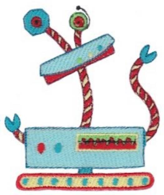 Picture of Silly Zotbot Robot Machine Embroidery Design