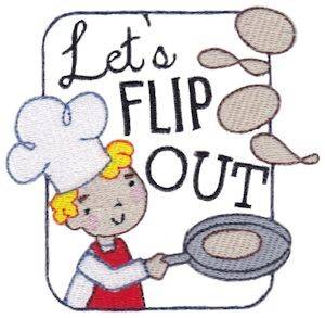 Picture of Lets Flip Out Machine Embroidery Design