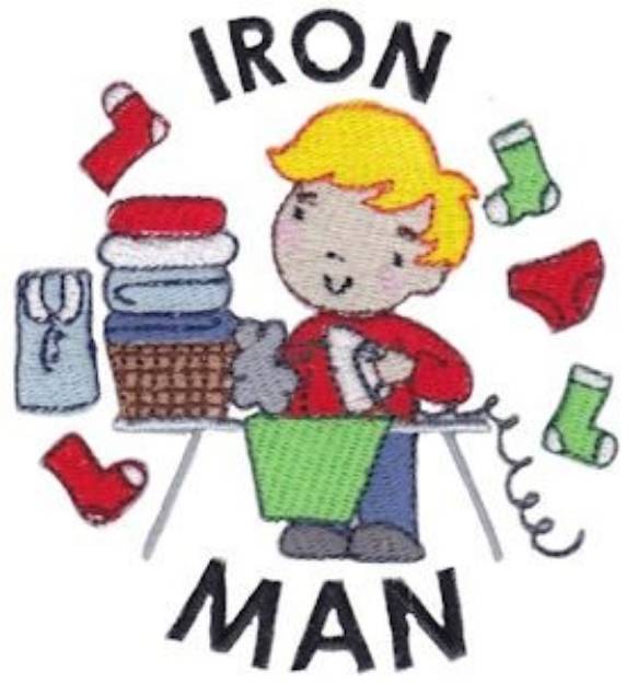 Picture of Iron Man Machine Embroidery Design