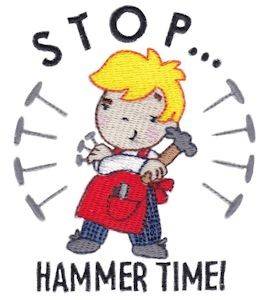 Picture of Stop...Hammer Time! Machine Embroidery Design