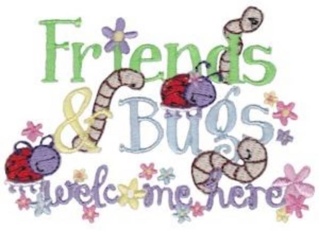 Picture of Friends Are Welcome Here Machine Embroidery Design