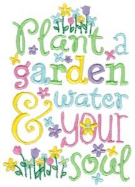 Picture of Plant A Garden Machine Embroidery Design
