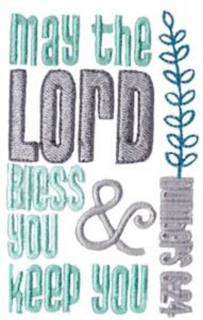 Picture of May The Lord Bless You Machine Embroidery Design