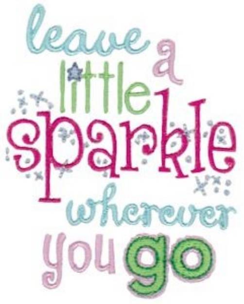 Picture of Leave A Little Sparkle Machine Embroidery Design