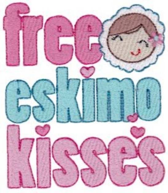 Picture of Free Eskimo Kisses Machine Embroidery Design