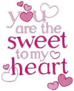 Picture of Sweet To My Heart Machine Embroidery Design