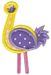 Picture of Ostrich Applique Machine Embroidery Design
