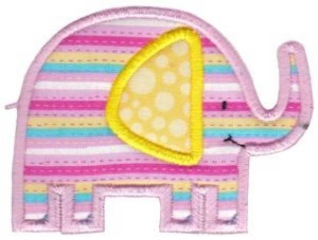 Picture of Elephant Applique Machine Embroidery Design