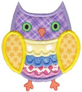 Picture of Owl Applique Machine Embroidery Design