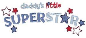 Picture of Daddys Superstar Machine Embroidery Design