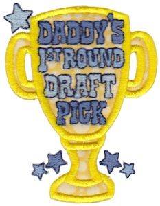 Picture of Daddys Draft Pick Machine Embroidery Design