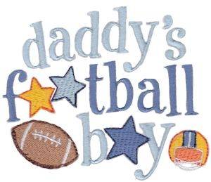 Picture of Daddys Football Booy Machine Embroidery Design