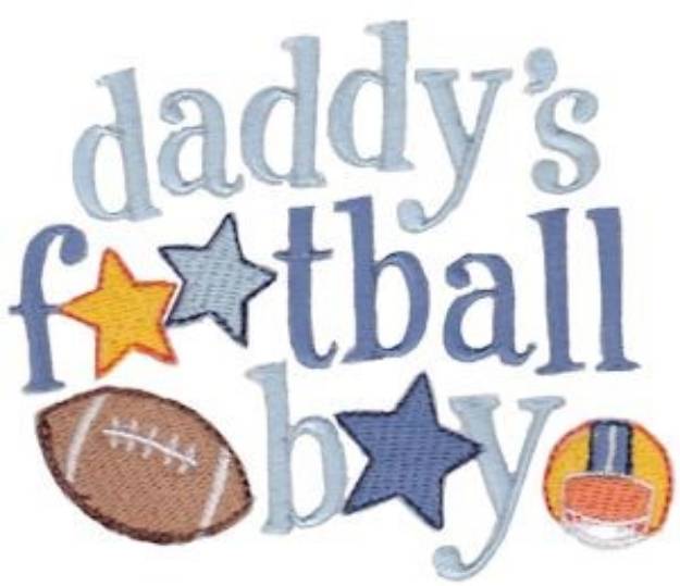 Picture of Daddys Football Booy Machine Embroidery Design