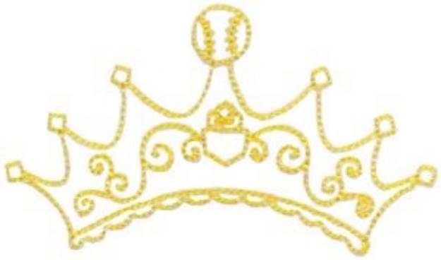 Picture of Baseball Crown Machine Embroidery Design