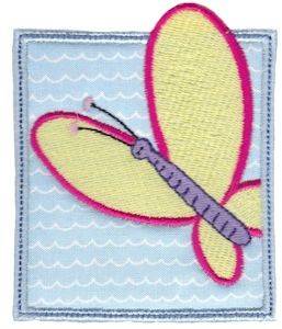 Picture of Yellow Butterfly Machine Embroidery Design