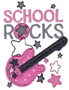 Picture of School Rocks Machine Embroidery Design