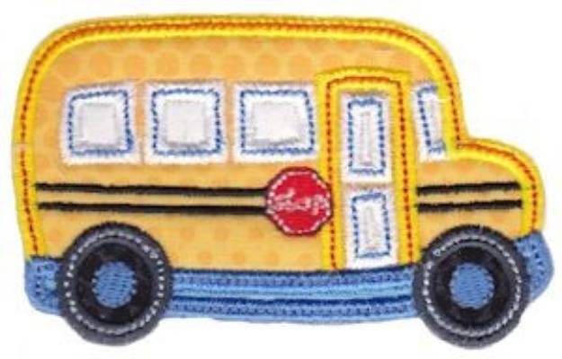 Picture of Applique School Bus Machine Embroidery Design