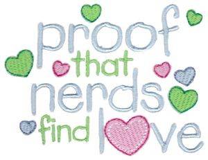Picture of Nerds Find Love Machine Embroidery Design