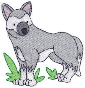 Picture of Wolf Dog Machine Embroidery Design